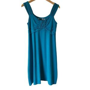Athleta Twist Front Turquoise Dress Size Medium